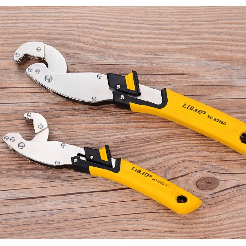 

LiTuiLi 1PCS Adjustable Wrench 10-19/13-24mm Universal Key Set 8/10 Inch Mn Steel Self-lock Pipe Spanner Plumber Multi Hand Tool