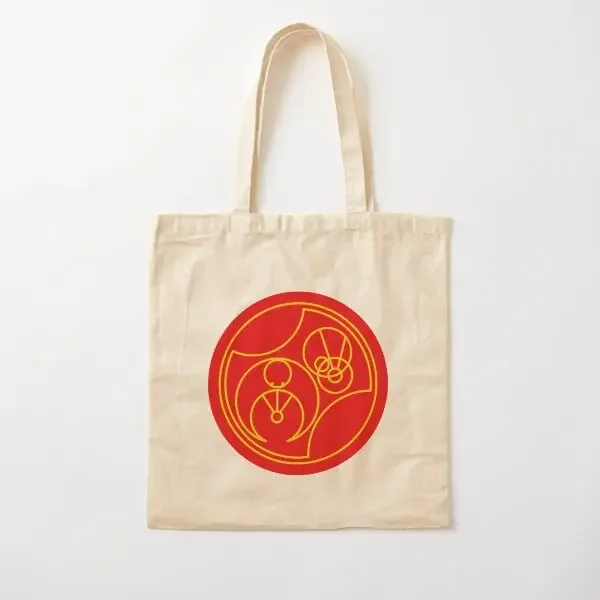 

F You In Circular Gallifreyan Red C Холщовая сумка Повседневная тканевая сумка унисекс на плечо Женская многоразовая сумка-тоут Складная с принтом