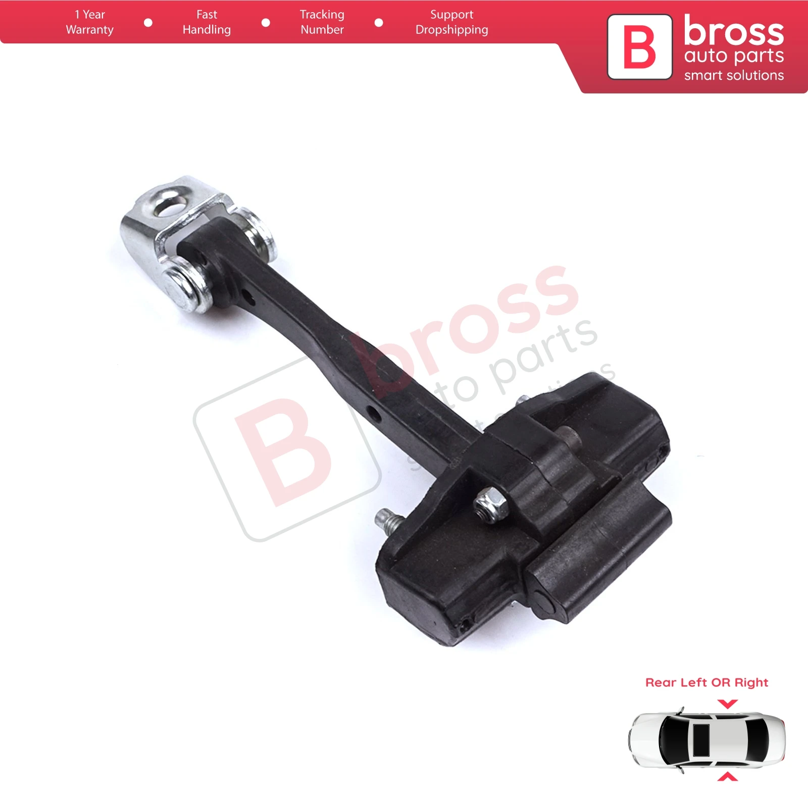 

BDP1291 Rear Left or Right Door Catch Hinge Brake Stop Strap Limiter for Lancia Ypsilon MK3 846 312 2011-2024 5-Door HB 51917798