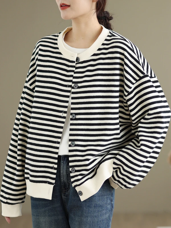 الفضة الفراء اصطف Thiened جولة Ne البلوز فضفاضة تناسب شريط منقوشة ملابس خارجية معطف شتاء جديد وصول المرأة Fas...