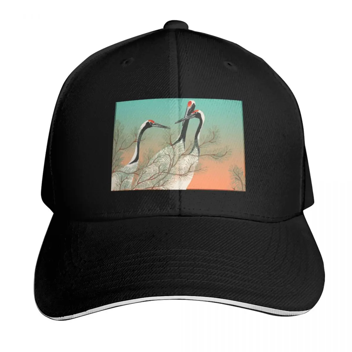 Cranes from Momoyogusa–Flowers of a Hundred Generations Ombre Baseball Cap Men Women Casual Summer Sport Sun Cap