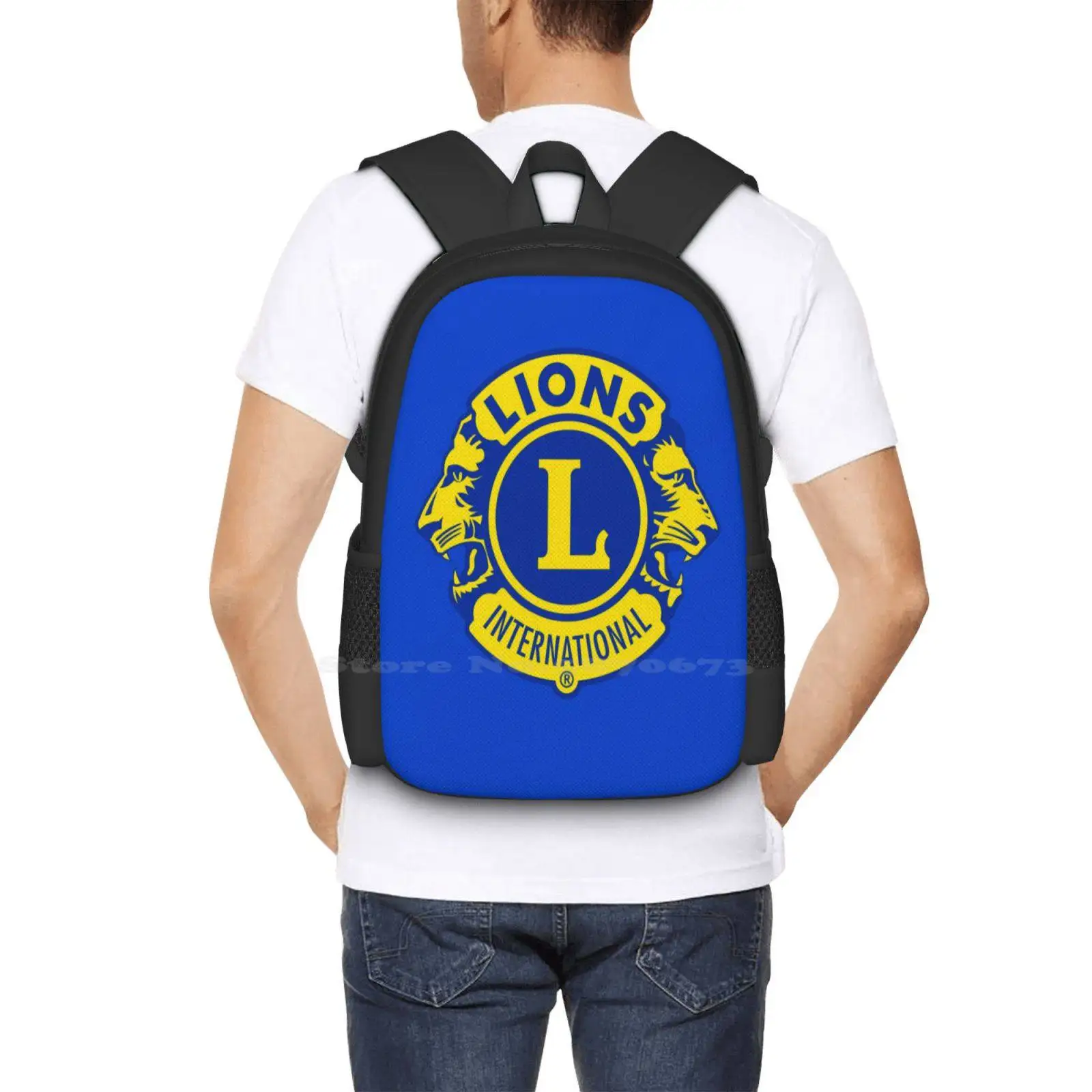 Löwen clubs internat ional große Kapazität Schul rucksack Laptop taschen Löwen clubs internat ionaler Löwen club internat ional