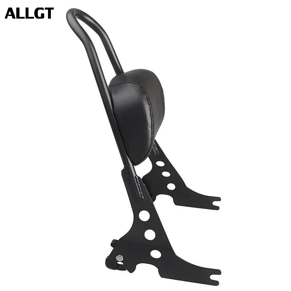 Motorcycle Sissy Bar Backrest Luggage Rack For Harley Davidson Sportster XL 883 1200 Black & Chrome view 6