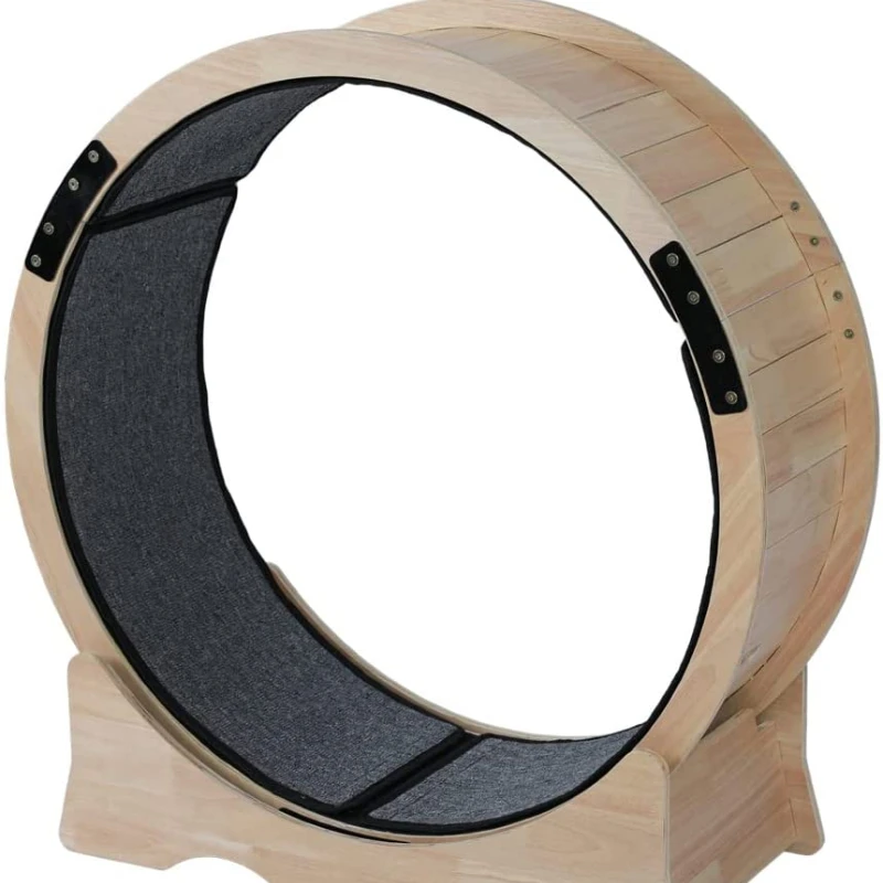 Nowy projekt 2021, ekologiczna drewniana bieżnia dla kota z kołem do biegania dla kota