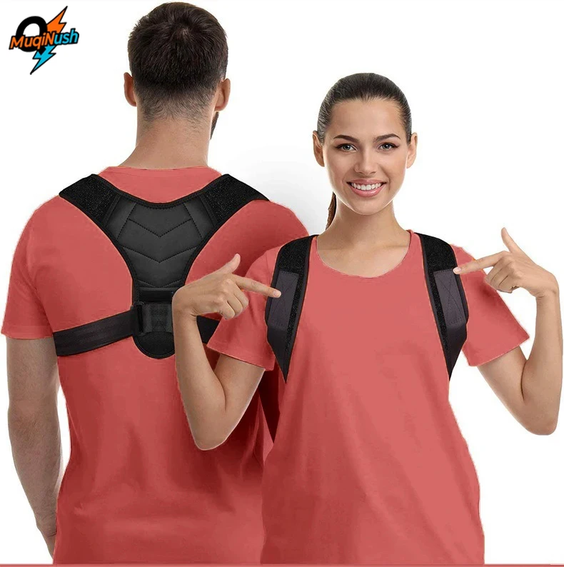 

MuqiNush Men Women Adjustable Back Posture Corrector Fix Brace for Clavicle Support Providing Pain Relief from Neck Shoulder