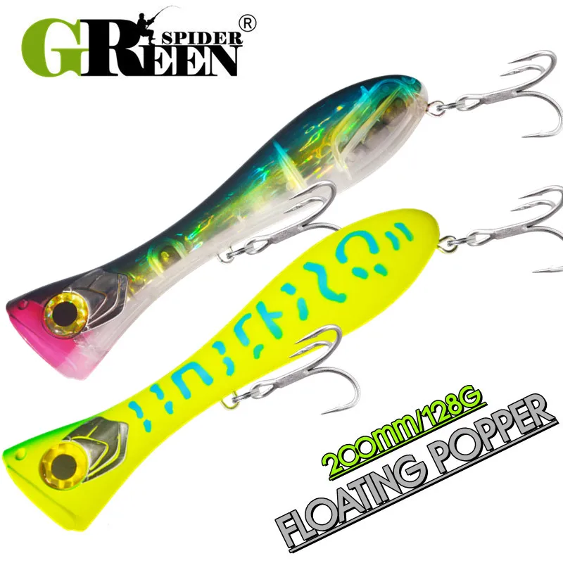 200mm 128g Poppers Meer Angeln Köder Schwimmende Harte Köder Z-förmige Tempo Durch Draht Bau Angeln Dinge Zubehör