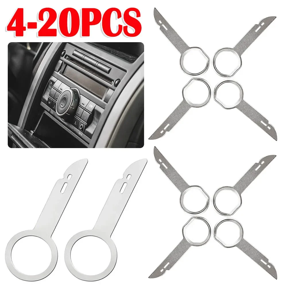 

4-20Pcs Car Audio Removal Key CD DVD Auto Radio Remover Extractor Key Stainless Steel for Mercedes Benz Skoda Audi Ford