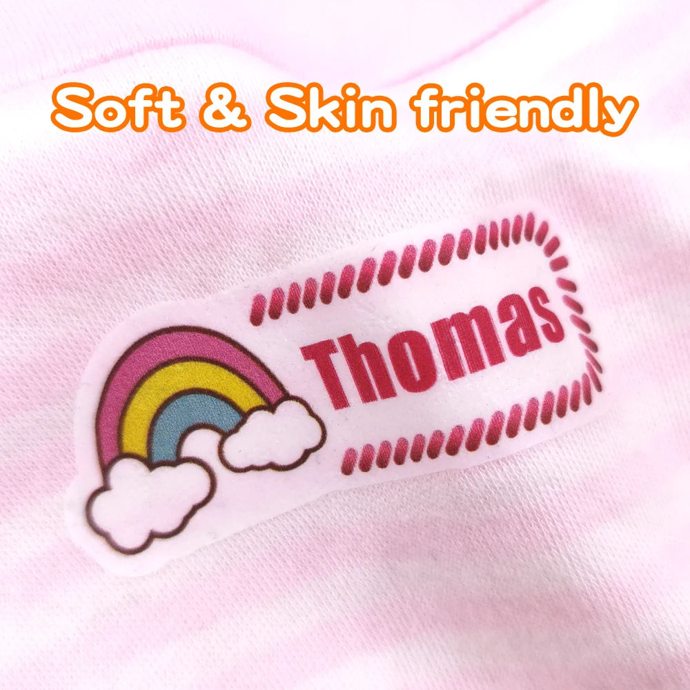 Custom Heat Transfer Decor Name Sticker Iron On Transfers Person Label Washable T-Shirt Tag Thermo Stickers Clothing Patch