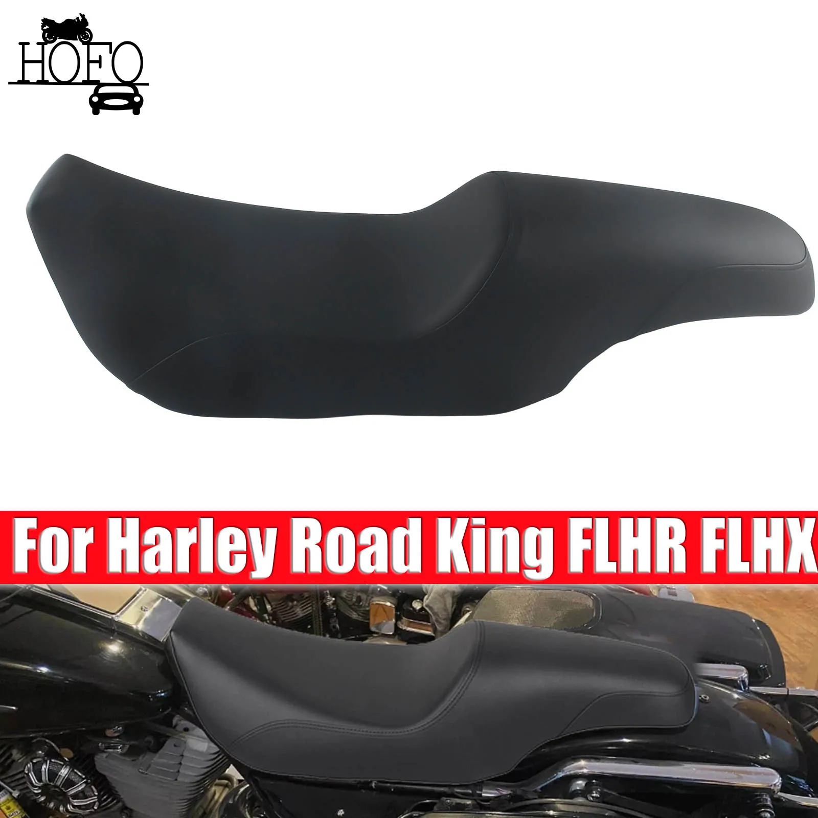 

For Harley Road King FLHR 1997-2007 Motorcycle Two-Up Seats Rider Saddle Front Driver Rear Passenger Pillion