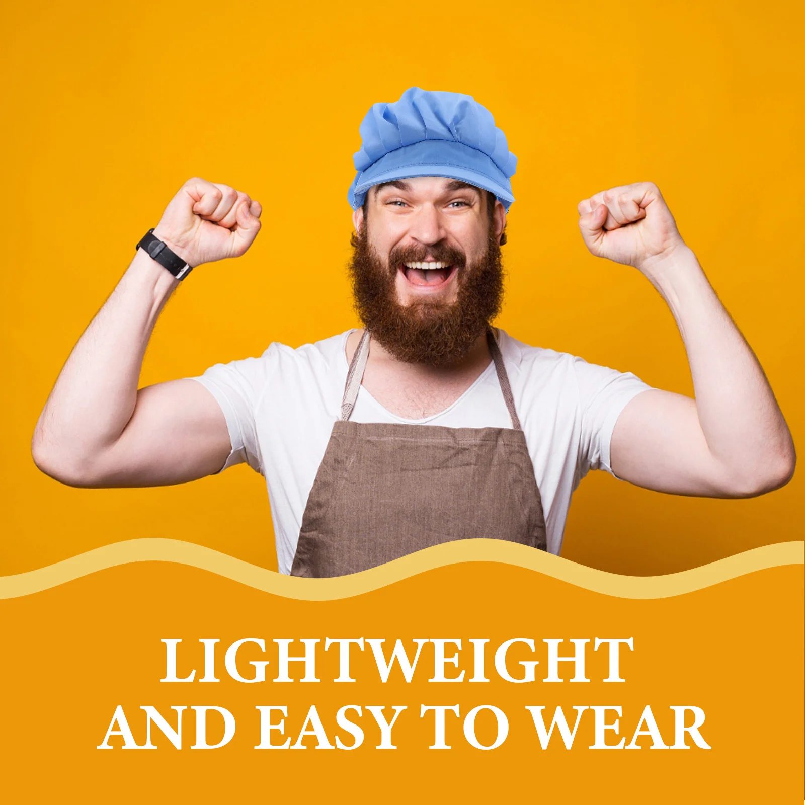 Chapeau de Chef de travail pour adultes, 3 pièces, casquettes de cuisine respirantes et réutilisables pour Restaurant, hôtel, boulangerie, Service alimentaire, casquette uniforme du personnel