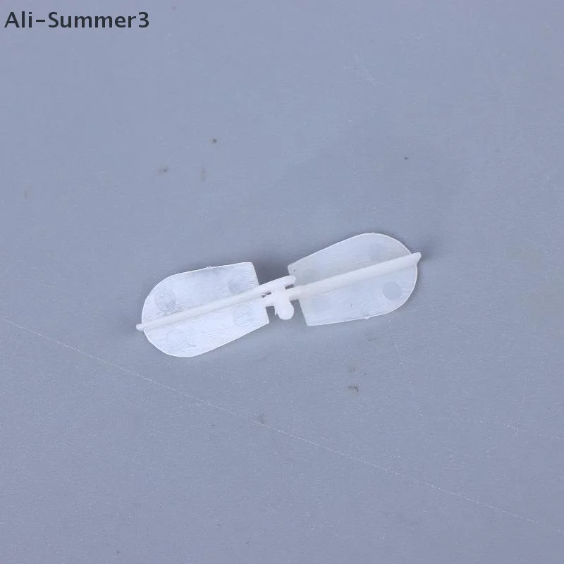 (YY) 6개 RC 장난감 흰색 플라스틱 마이크로 해치 힌지 RC 항공기 모델 액세서리 교체 부품