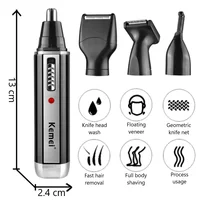 Tondeuse Kemei KM-6630 6631 6632 pour hommes, tondeuse pour nez et oreilles, tondeuse rechargeable pour cheveux, barbe, nez et oreilles, accessoire de toilettage 2
