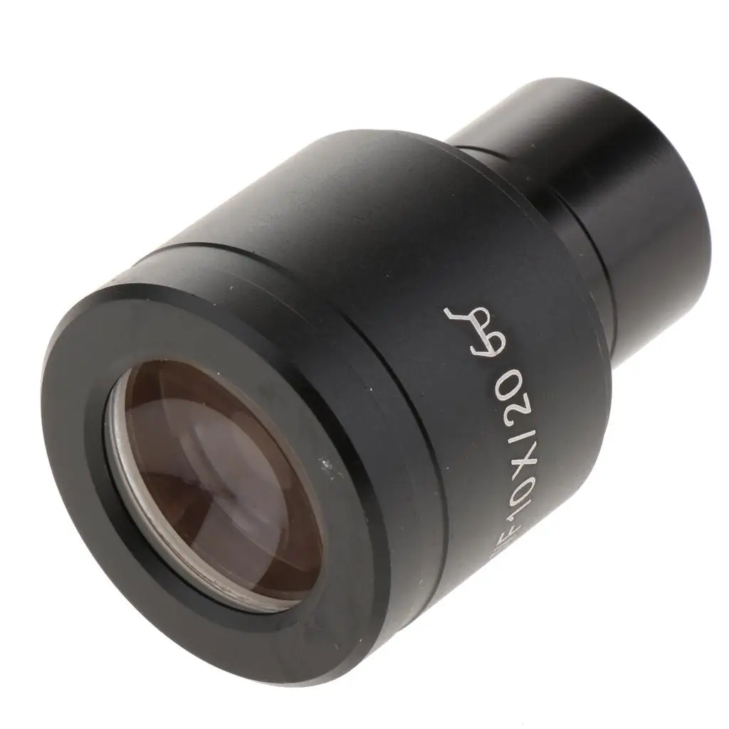WF10X Wide Angle 20mm Microscopy Eyepiece Metal Construction High Eyepoint Magnifier for Scientific Study