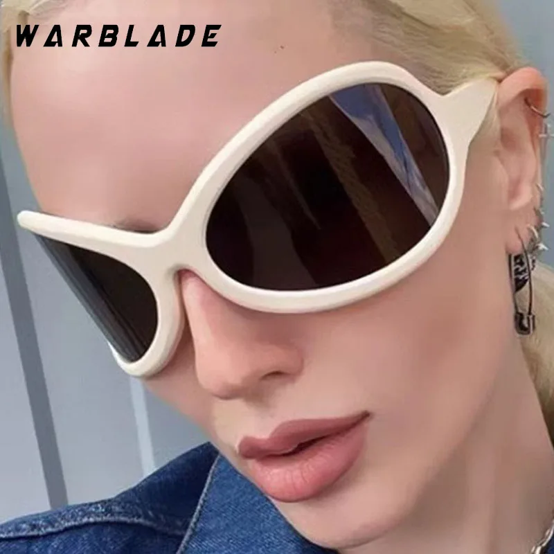 

Vintage Punk Oversized Frame Arc Women's Sunglasses Designer Brand Men Sunglass Mountain Bike Sports Trendy Goggles Unisex UV400