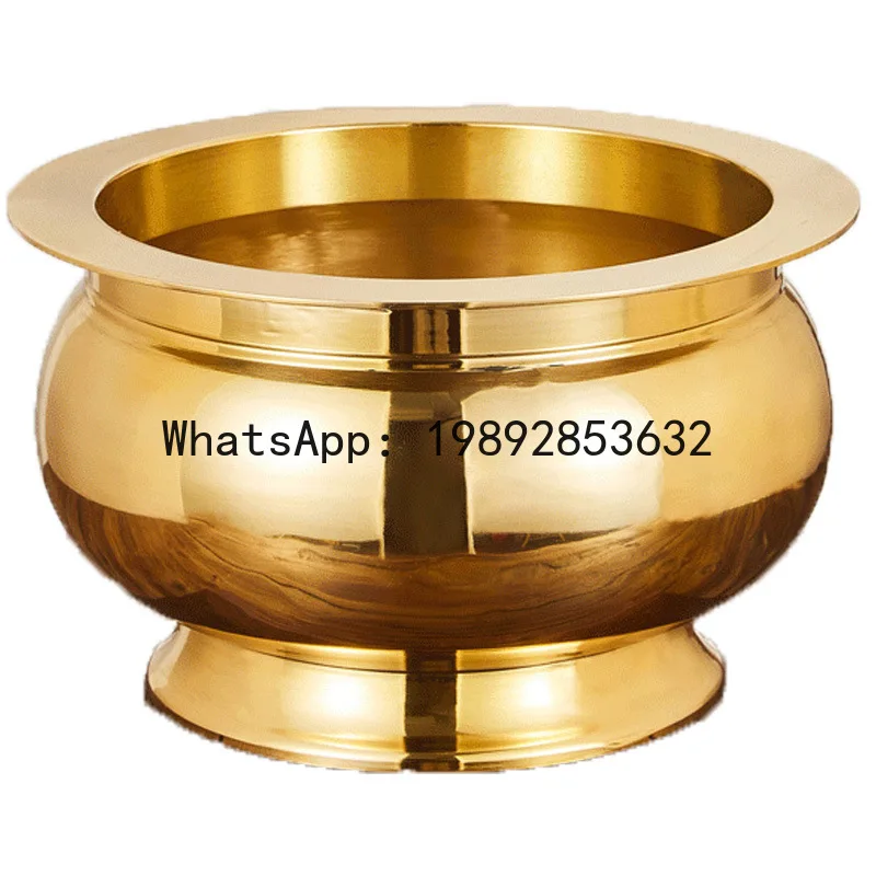 

DSA Indoor New Chinese Incense Burner Pure Copper Incense Burner Household Buddha Bowl God of Wealth Incense Burner