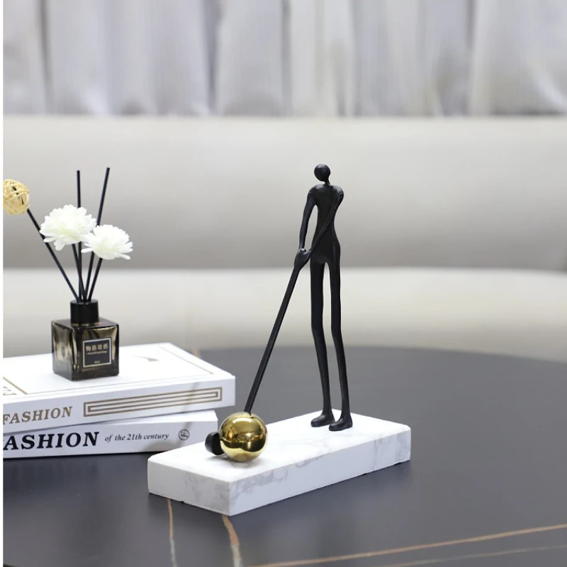 

Golf Sculpture, Iron+marble Home Decoration, Modern Art Statue, Bookshelf, Desktop Office Decoration Items, Gifts