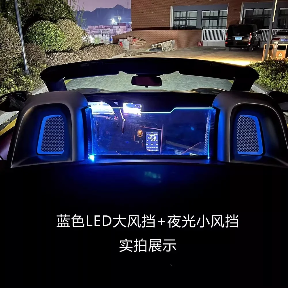 LED Wind Deflector Spoiler for MG Cyberster 1st 2024 Modified Transparent wind deflector left and right Net Windshield