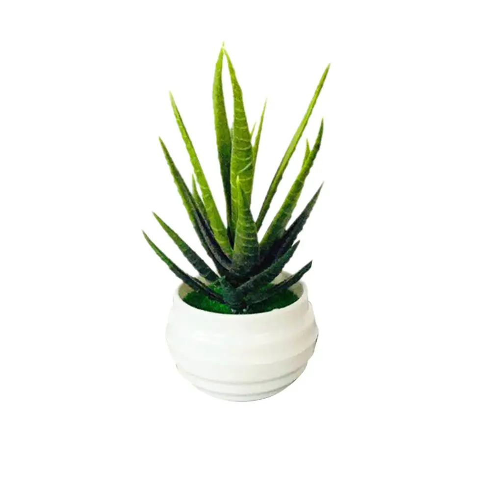 Mini Sztuczne Rośliny Aloe Bonsai Małe Symulowane Kwiaty Fałszywe Doniczki Biurowe Dekoracje Ogród Doniczkowe Domowe Drzewo Ozdoby Stół Pl J4i8