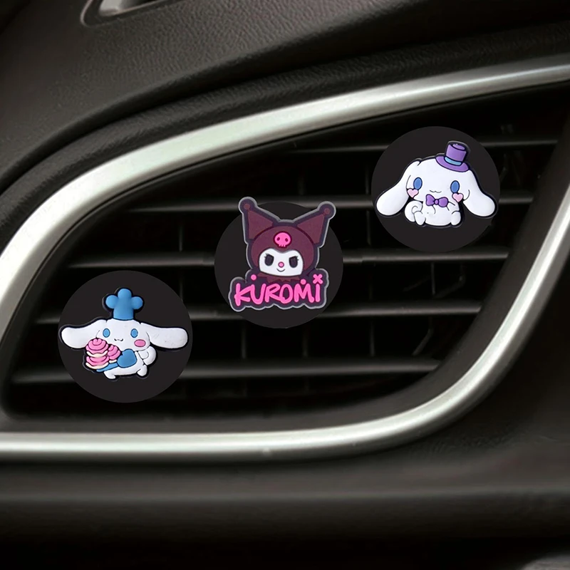 

Sanrio автомобильный Кондиционер на входе, Мультяшные аксессуары для украшения автомобиля «сделай сам», милый мультяшный Hello Kitty, аксессуары для украшения автомобиля, подарок