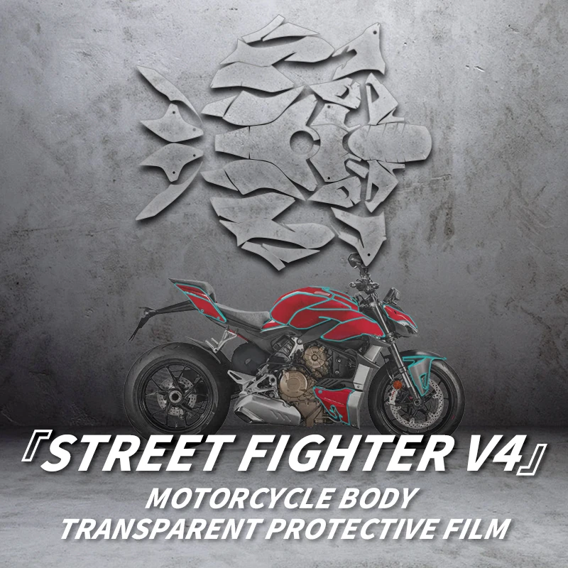 

Used For DUCATI STREET FIGHTER V4 Bike Transparent Protective Film Motorcycle Accessories Bike Scratch Protection Film Kits