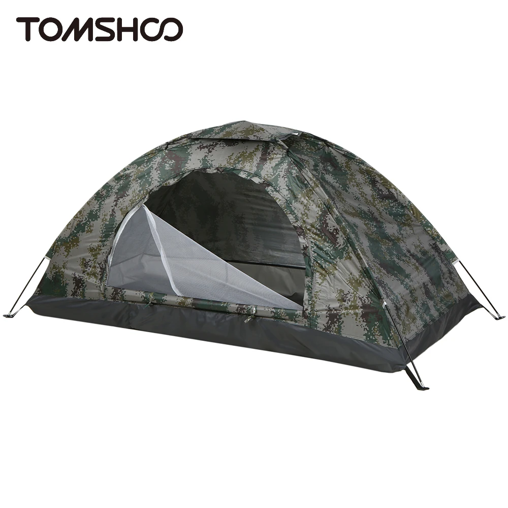 Tomshoo 1/2 Person Ultralight Camping Tent Single Layer Portable Tent Anti-UV Coating UPF 30+ Beach Tent for Outdoor Fishing