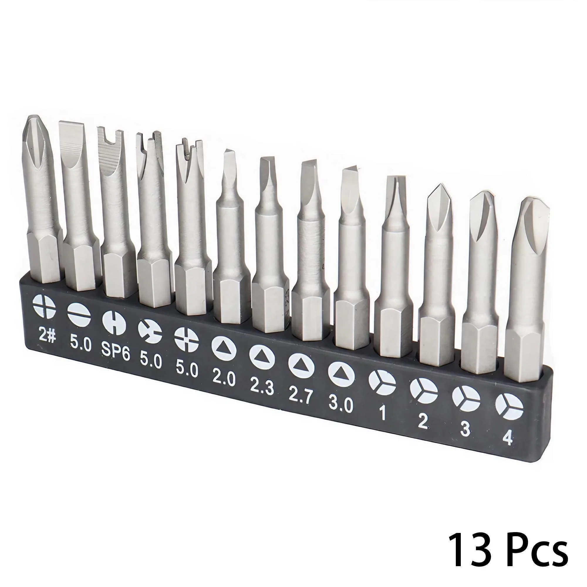 STONEGO Special-Shaped Screwdriver Bit Set - PH2, Slotted, Torx, Triangle, U, Y Shape, 50mm Screwdriver Bits, 5/7/13Pcs