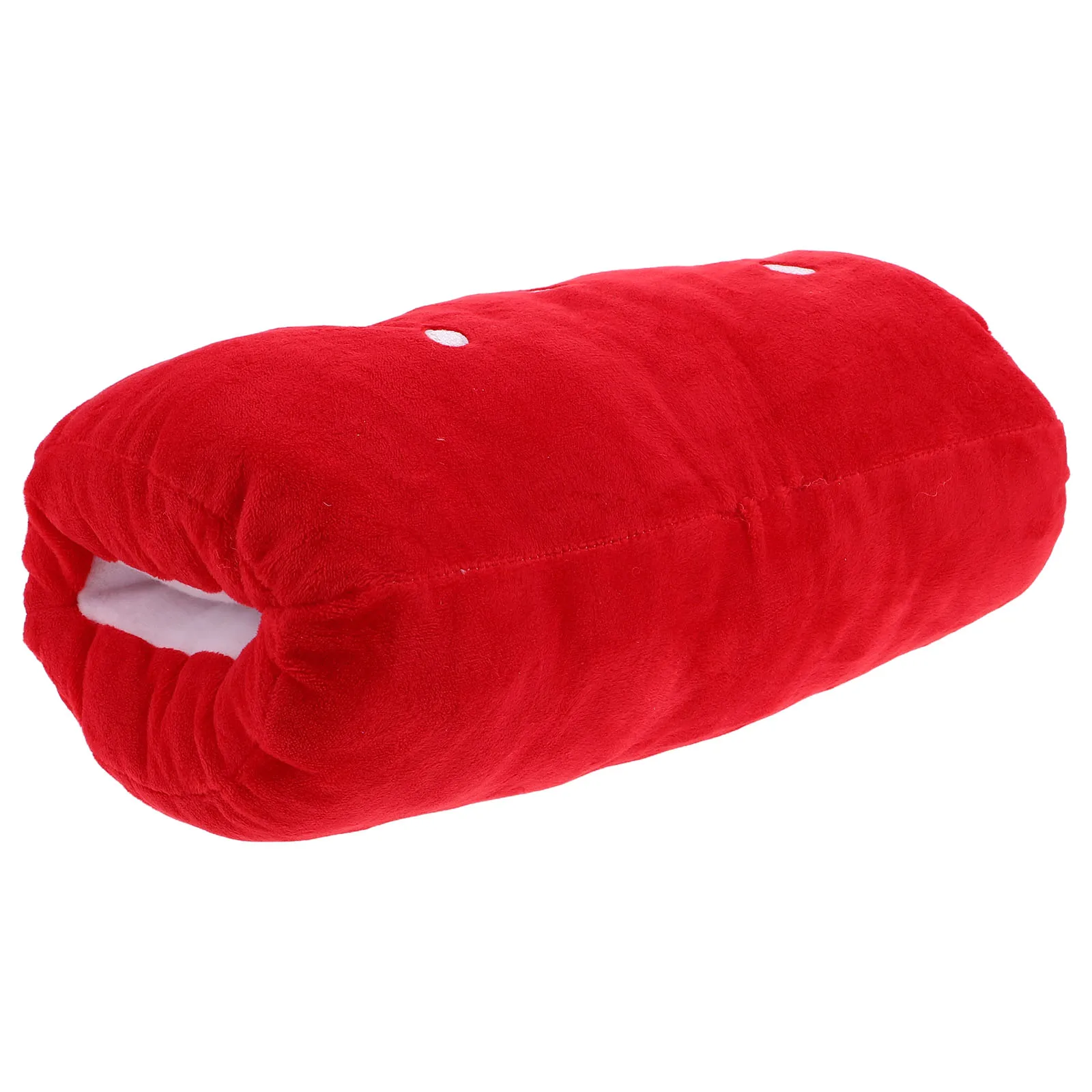 Simpatico cuscino a forma di fragola farcito scaldamani morbido e confortevole cuscino da viaggio per auto per bambini adulti portatile multifunzionale