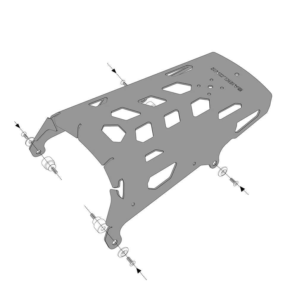 دراجة نارية الرف الخلفي رف أمتعة الناقل الرف البضائع دعم قوس لياماها Tenere700 2020 2021 2022 2023 2024 Tenere 700 #6