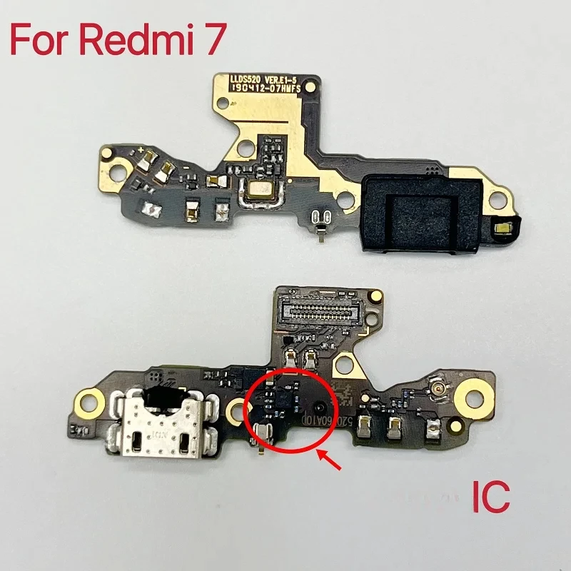 

Микрофонный модуль USB-порта для зарядки, плата гибкого кабеля, детали разъема для Redmi 7, замена