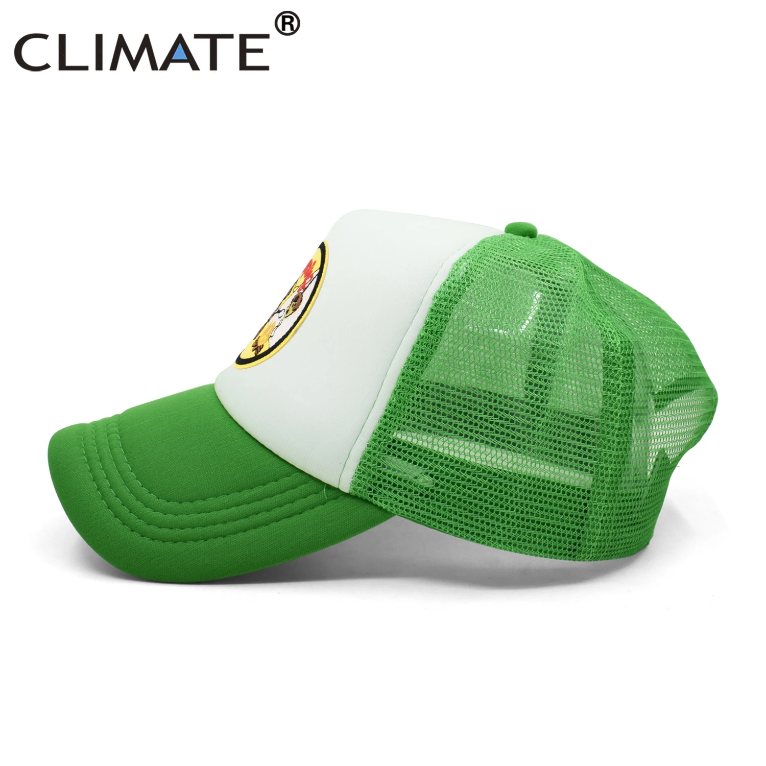 CLIMATE Funny Camping Cap New Happy Camp Camper Summer Trucker Cap Green Hiking Outdoor Sport Hat Cap Cool Mesh Cap Men Women