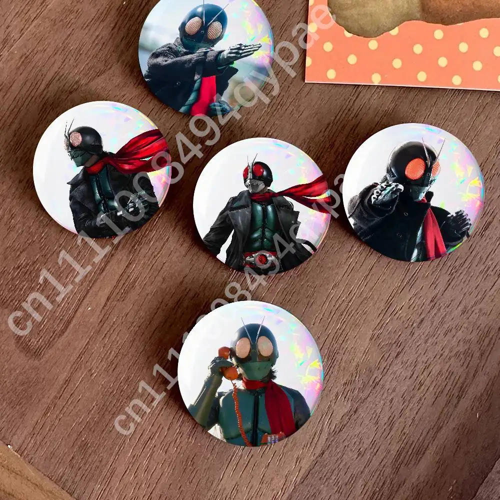 Takeshi S-Shin K-Kamen Rider Button Pin Single Pack Anime Merch for Ita Bags Badge Collectible Buttons