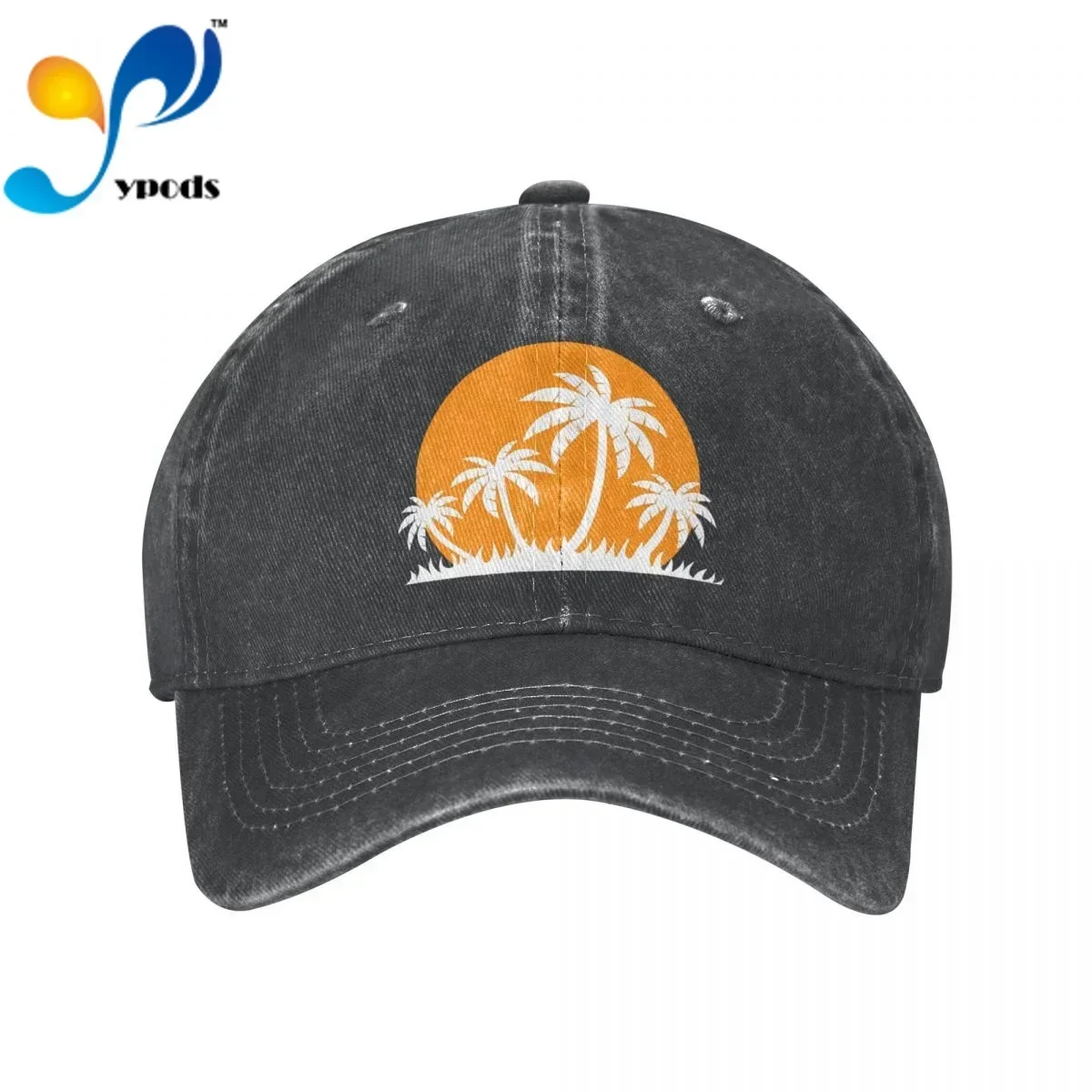 

New Brand Anime Vintage Hawaii Sun Sand Beach Palm Tree Cartoon Styles Snapback Cap Cotton Baseball Cap Men Women Dad Hat Trucke