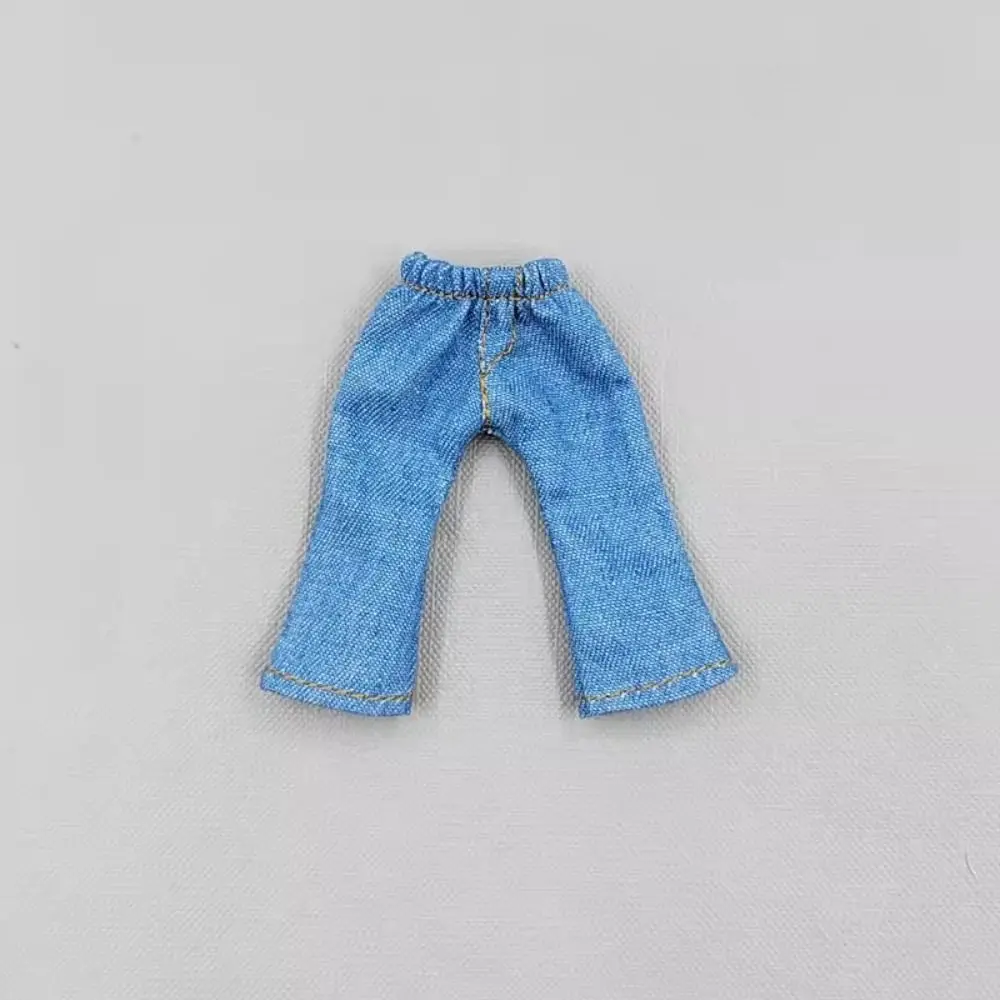 For 1/11 OB11 Dolls Fashion Clothes Trousers For 1/12 Bjd/GSC Doll Clothes Denim Pants DIY Obitsu 11 Doll Clothes Accessories