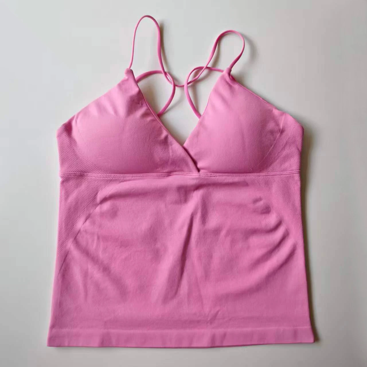 NCLAGEN Vision Twist Front Longline Top Women's Seamless Thin Straps Yoga Gym Workout Vest Running Tank Tops Fitness Clothing image 6