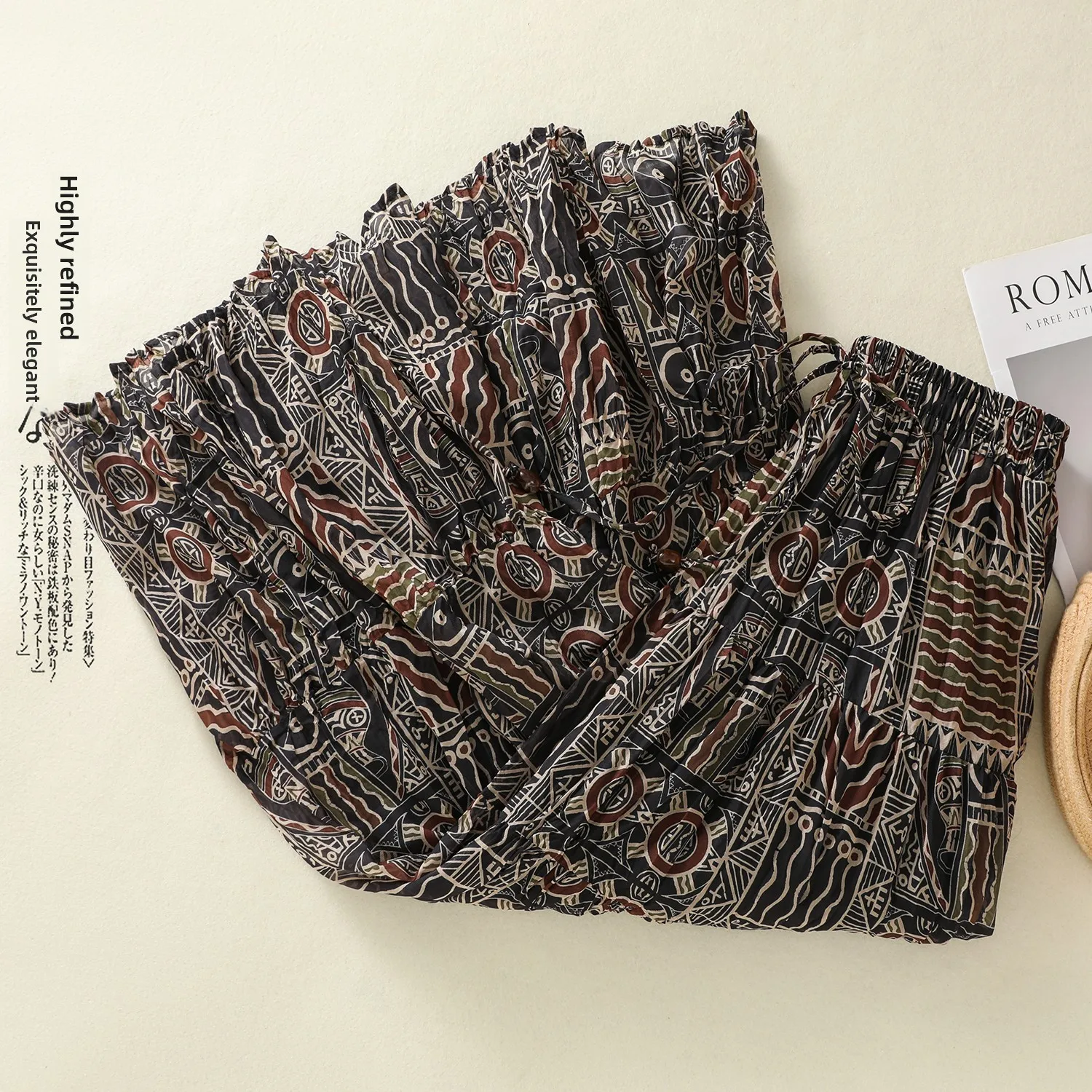 

Floral Print Chiffon f Skirt Women's Summer 2025 New Tea Break Skirt Flared Splice Cake Skirt Ele Pleated f Skirt