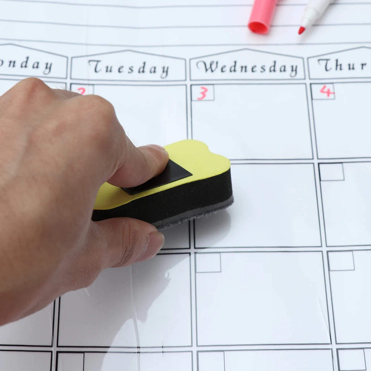 

Magnetic Calendar Set Monthly Planner Kit Removable Erasable Schedule Sticker Erase for Family Organizer