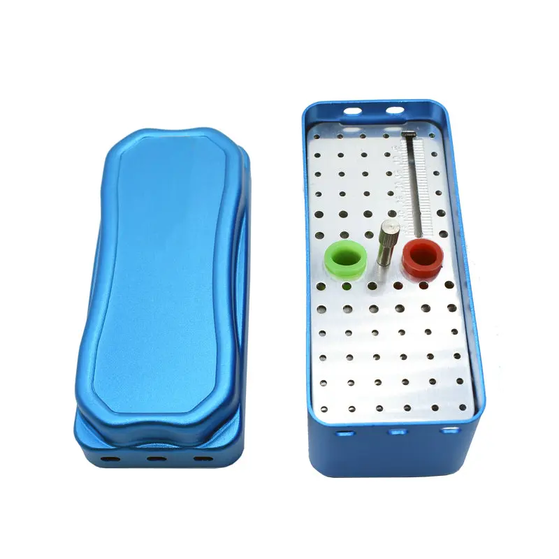 

Dental Disinfection Endo Files Holder Metal Box Autoclave Sterilizer Case Burs For Oral Care Tools Random Color 72 Holes