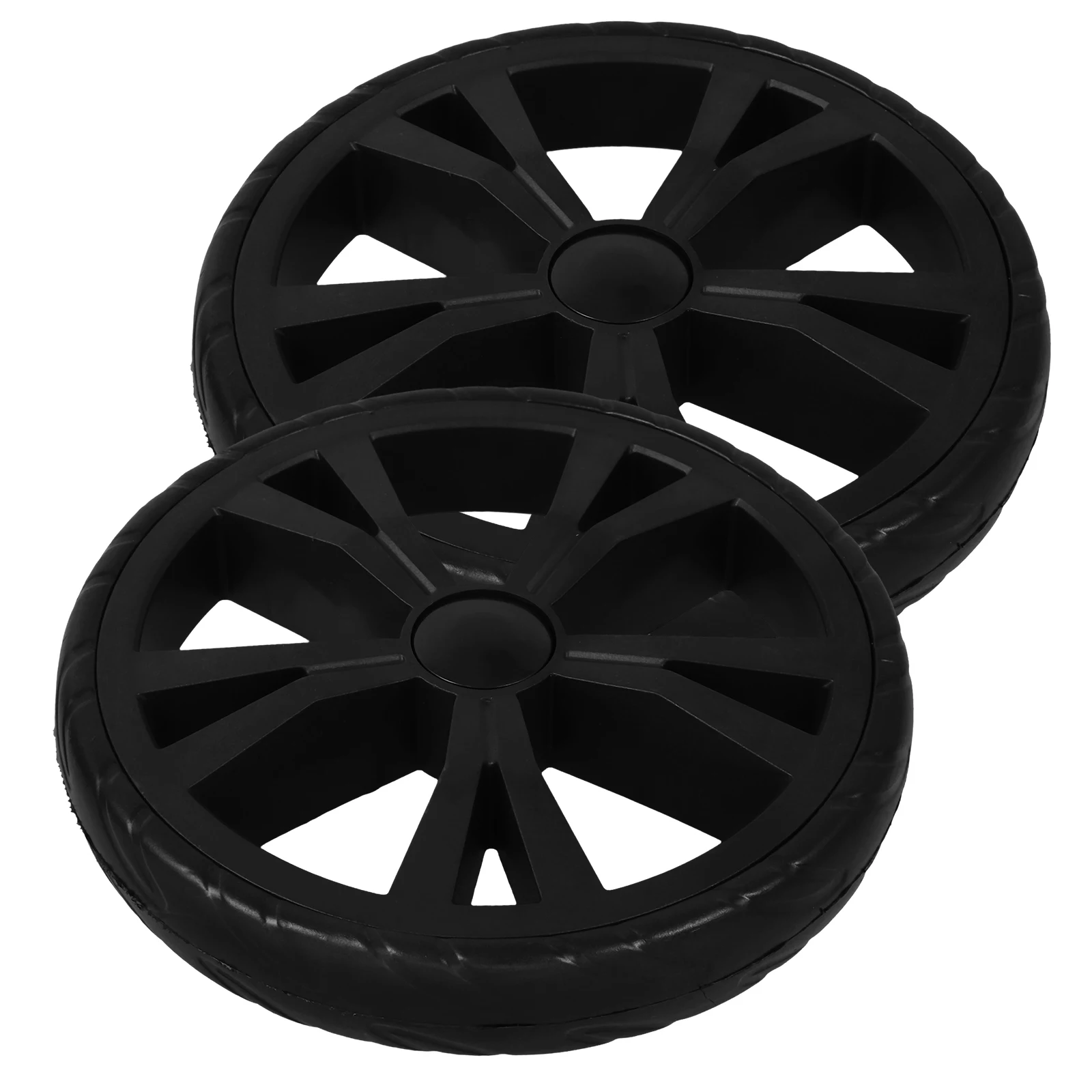 

2pcs Shopping Cart Wheels Plastic High Load Stair Climbing Grocery Replacement Folding Wagon Storage Box Litter Bin