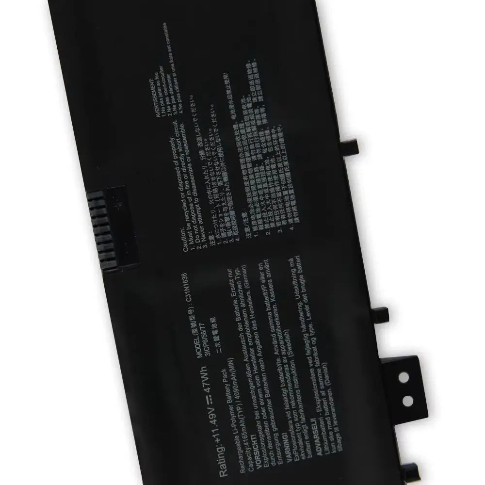 Batería Premium para ASUS VivoBook Pro 15 N580 N580GD N580VD N580VN X580 X580GD C31N1636