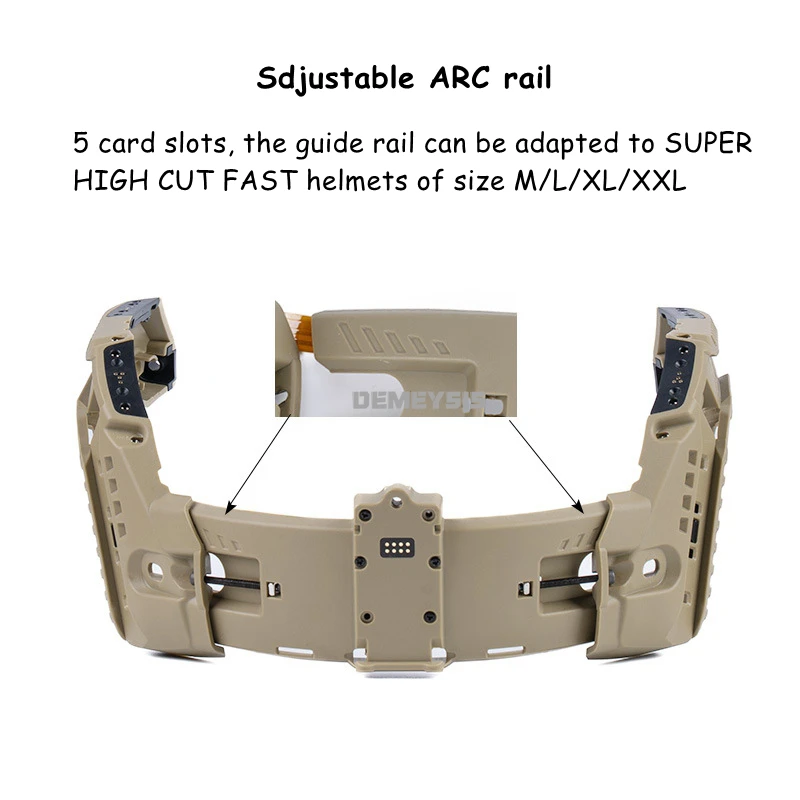 Rieles arco modular táctico para casco con batería y LED IR - Airsoft - imagen 3