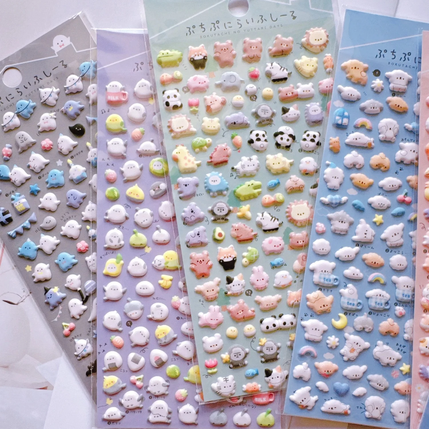 3 pcs/6 pcs Fun Mini Animals Cartoon 3D Puffy Stickers Scrapbooking DIY Journal Stationery Sticker Cute Deco School Supplies