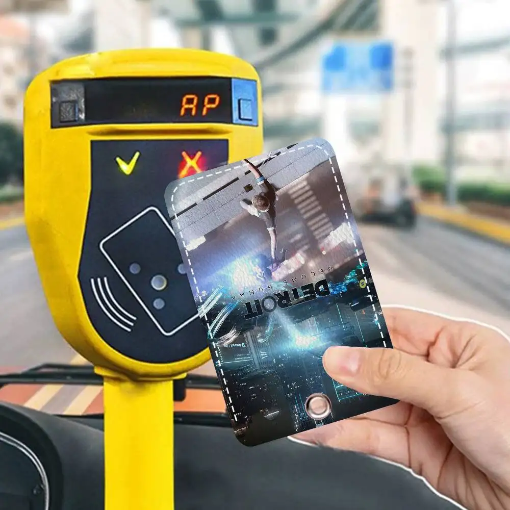 Game D-Detroit Become H-Human Cute Cartoon Inteated Elevator Card Acc Control Card Keychain Protective Cover Gift Keychain