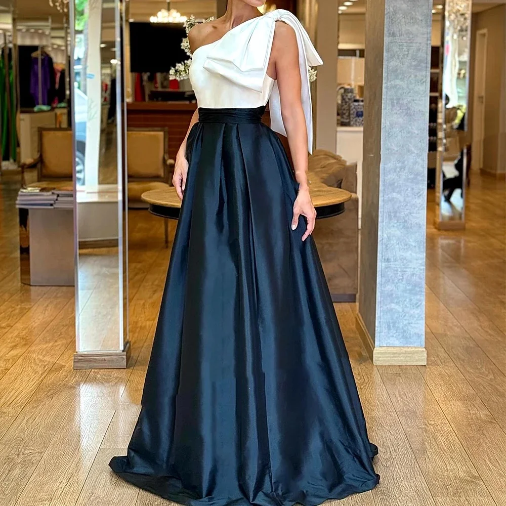 

Muloong One-shoulder Floor-Length Women Elegant And Pretty Luxury Prom Dress