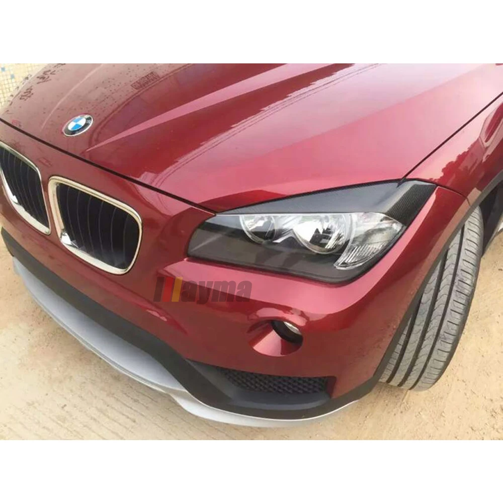 Carbon Fiber Car Eyebrows For BMW X1 sDrive18i xDrive20i 25i 28i 35i 2008-2015 year E84 lamp eyelid front eyebrow