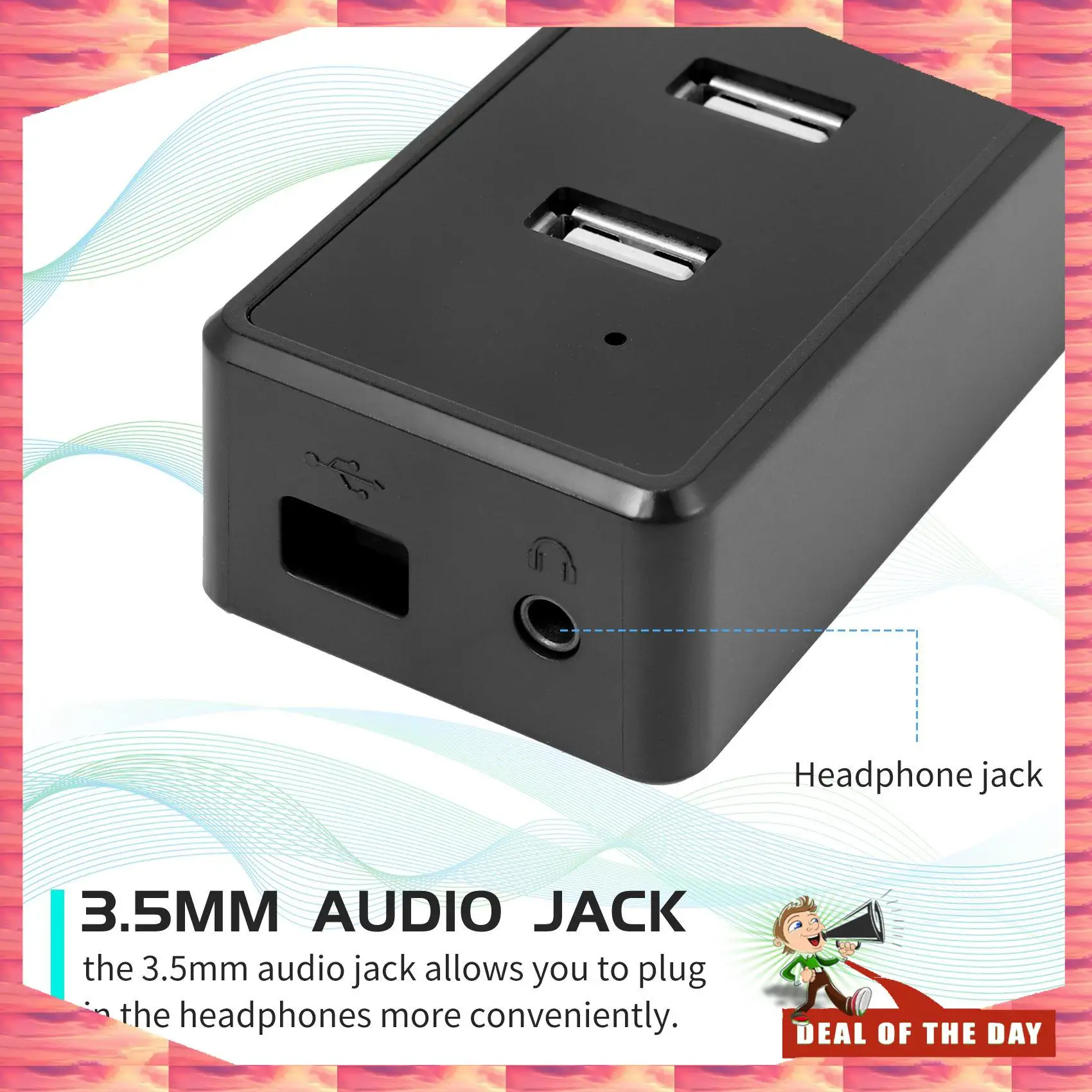 Consegna in 24 ore Altoparlanti per computer 3 in 1 con microfono e hub Altoparlante per conferenze USB, microfono per PC per videoconferenze