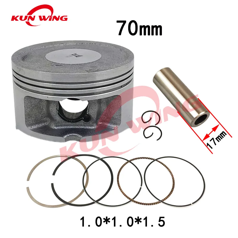 70mm Cylinder Piston Ring kit for Scooter LINHAI 170mm VOG 260 EcoPower 260 Aeolus 260 Xingyue XY260T Majesty YP250 ATV 250 260