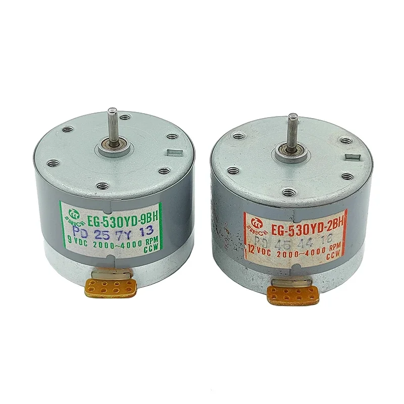 

Mabuchi EG-530YD-9BH/ EG-530YD-2BH Motor DC 9V/ DC 12V CCW Capstan Tape Deck Recorder Audio Round Spindle Motor 33mm Diameter