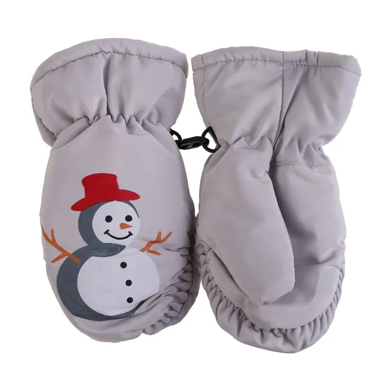 Cartoon Winter Kinder Multi Farbe Verdickung Ski Handschuhe Kinder Winddicht Wasserdicht Nicht-slip mit Schnalle Radfahren