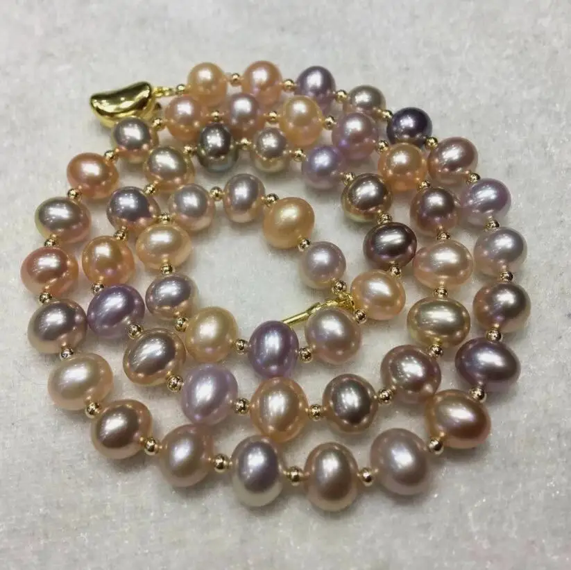 

Потрясающее ожерелье из многоцветного жемчуга Южных морей диаметром 9-10 мм и диаметром 8-9 мм 18 футов 925 пробы