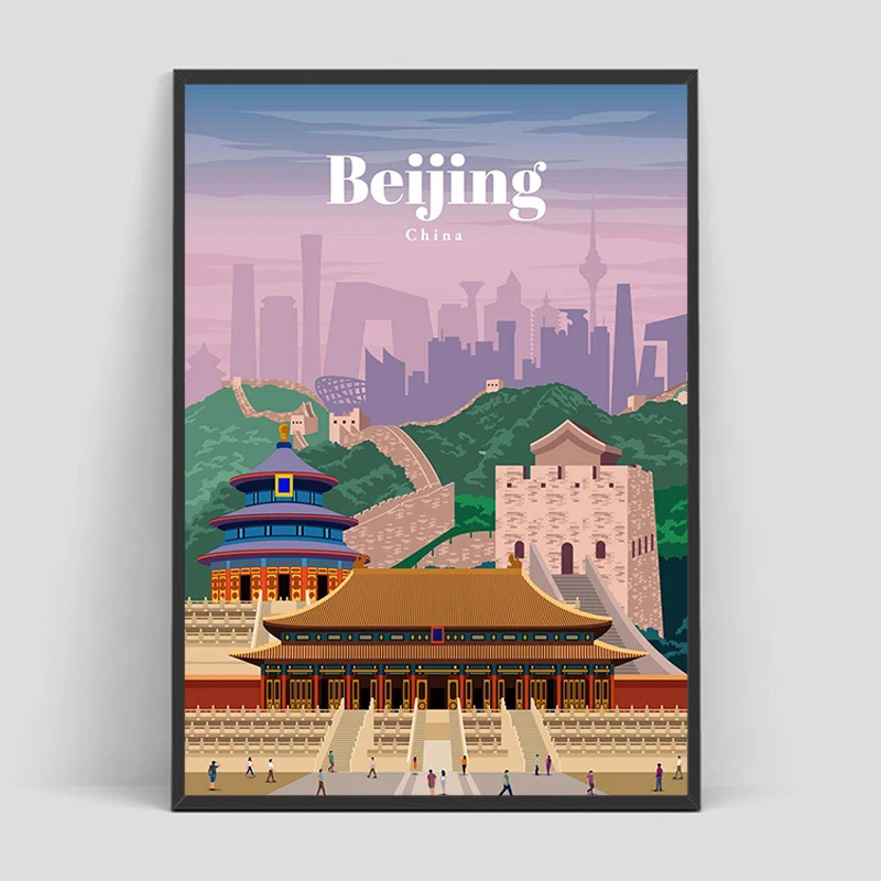 أمستردام طوكيو لندن أيسلندا بالي فانكوفر ملصقات السفر صور الجدار الديكور ملصق غرفة المعيشة الحديثة لوحات المنزل #6